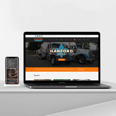 Hanford Sand and Gravel Responsive Website Design