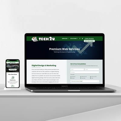 Tech2u.com Responsive Website Design
